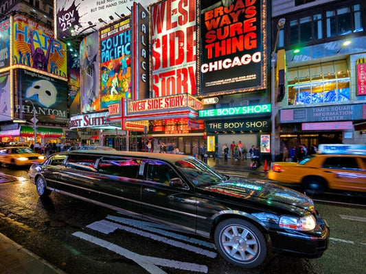 La nuit en limousine à travers New York