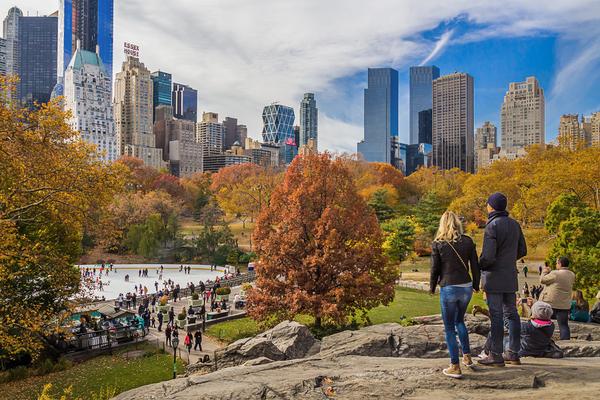 Ein gemütlicher Herbsttag in New York City: Picknick im Freien