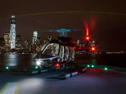 Vol touristique en hélicoptère de nuit, frais compris 
